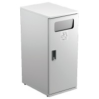 スチール製リサイクルゴミ箱　オフホワイト　60L（一般ゴミ用）