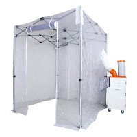 熱中症対策用クーリングブーステント（1.2m×1.2m）防炎協会認定生地仕様