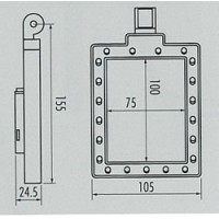 LED付きスクエア型点検ミラー（L600～1000mm）