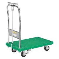 ハンドルストッパー付プラスチック台車