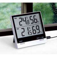 屋内屋外防水外部センサーデジタル温湿度計(最高最低温度表示)