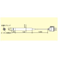 圧着速感形K熱電対温度センサ（-40～500℃）