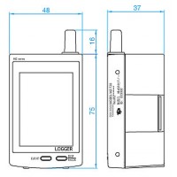 無線データロガーサーミスタ内蔵モデル（大容量電池仕様）