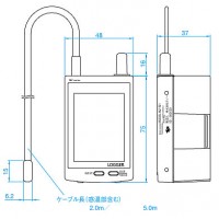 無線データロガーサーミスタ外付けモデル（大容量電池仕様）5m