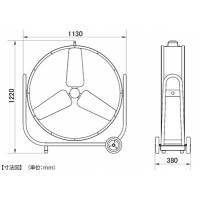 大型フロアー扇(全閉モーターアルミ羽根100cm)