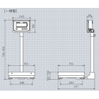 デジタル体重計　一体型（検定品）
