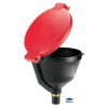 ポリ製ドラム缶用ファンネル（φ34×H33cm）レッド