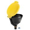 ポリ製ドラム缶用ファンネル（φ34×H33cm）イエロー