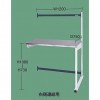 固定式 ステンレス天板R付仕様作業台 連結（右側用）W1200