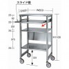 クリーンルーム用パソコンラックカートワゴン（スライド棚仕様）