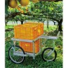 アルミ収穫コンテナ台車