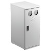 スチール製リサイクルゴミ箱　オフホワイト　60L（空かん・空びん用）