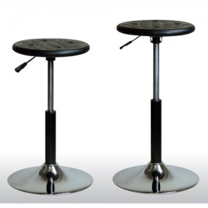 作業丸椅子ガスシリンダー昇降タイプ(ブラック)