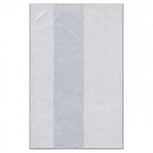 水産農産加工品用三方袋（120×180）雲流柄ストライプ白色/小ロット