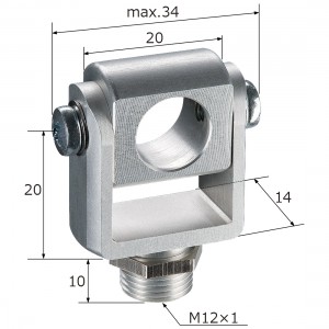 角度調整機能付取付金具(M12ボルト)
