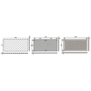 高耐候性EVA軟質滑り止め付歩行路養生マット8mm×910mm×1820mm