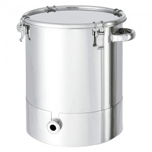 傾斜底仕様SUS304ステンレス容器（10L）クリップ密閉タイプ