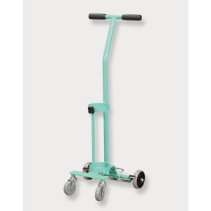 500Lボンベカート　パステルホワイト（1本用）スライドハンドル/ストッパー付