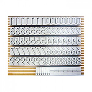 差替え式ゴム活字　数字セット（13mm）