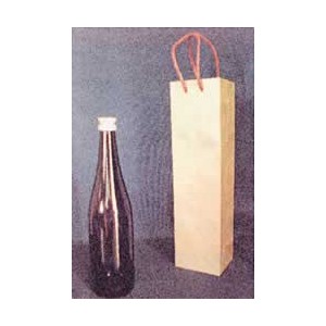 酒瓶用手提げ紙袋（四合瓶用）赤