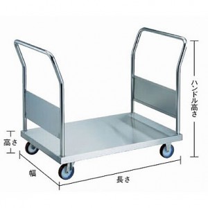 オールステンレス両袖台車(両袖タイプ・ナイロンウレタン車輪)