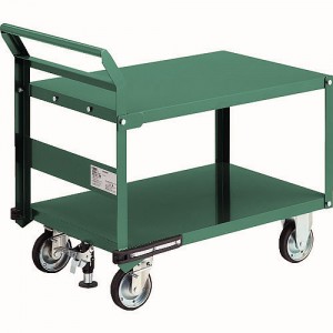 片袖ハンドル2段鋼鉄台車(ロックストッパー付)