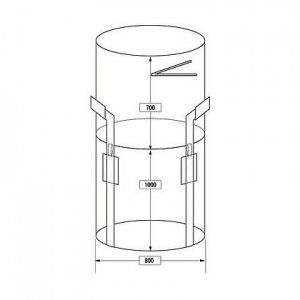 丸型フレコンバッグ反転ベルト付き（φ800×H1000）