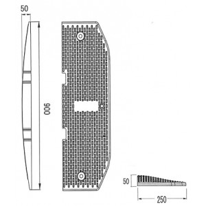 大型車輌通行減速プレート大型駐車場工場向け(250×900×50mm)