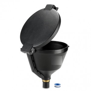 ポリ製ドラム缶用ファンネル（φ34×H33cm）ブラック