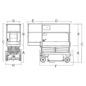 超小型充電式電動高所作業台タイヤタイプ(4.5m)