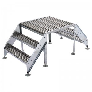 組立式 歩行路架台3段ステップ両階段キット（1020×1000mm）