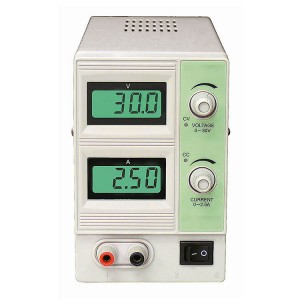 直流安定化電源メーター表示タイプ（0～30V/0～3A）