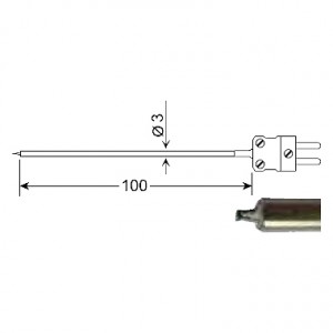 K熱電対気体温度プローブ（-65～＋400℃）