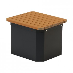 防災グッズ収納ベンチ（595×520mm）再生木材EMウッド