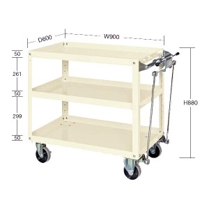 ハンドブレーキ付ワゴンカート(300KG)