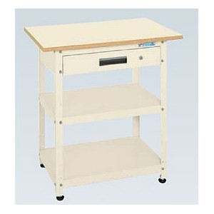 軽量小型作業台ポリエステル天板仕様 均等荷重50kg（750×500×785mm）本体アイボリー