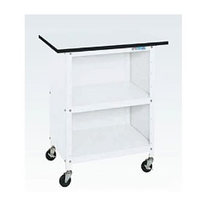 軽量小型キャスター作業台ポリエステル天板仕様 均等荷重40kg（750×500×800mm）本体パールホワイト