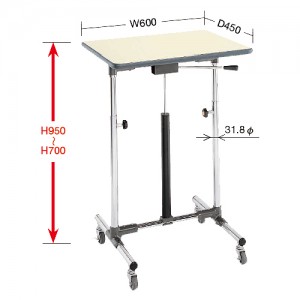 高さ調整軽量立作業台（メッキ・ガスバネ式）