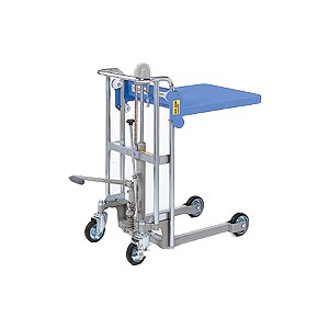 足踏み油圧テーブルリフター　ゴム車輪仕様（200kg）