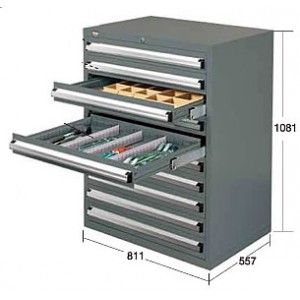 重量型保管庫キャビネット(均等耐荷重200kg・全段オールロック・100%全開)