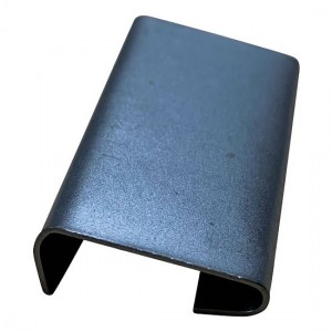 帯鉄用シール（t0.6×W19×L38mm）片足オープンタイプ