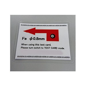 薄型カード型Fe球テストピース（φ1.0mm）