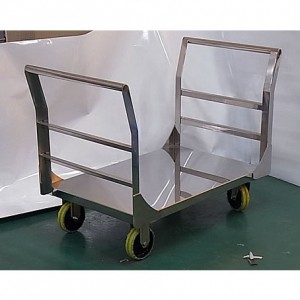 ステンレス両袖ハンドル中重量台車（800×450×850）