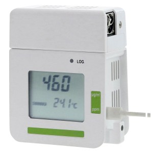 スマホPM2.5デジタル粉塵計CO2モニターデーターロガー(Bluetooth)