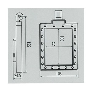 LED付きスクエア型点検ミラー（L600～1000mm）