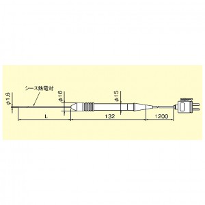 汎用形K熱電対温度センサ（+40～600℃）