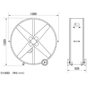 大型フロアー扇(全閉モーターアルミ羽根125cm)