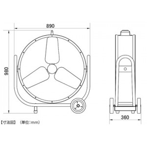 大型フロアー扇(全閉モーターアルミ羽根75cm)