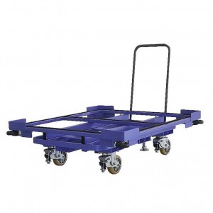 プラスチックパレット1100×1100用大型重量運搬4輪台車800kg(1143×1190mm)