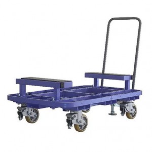 メッシュパレット1000×800用大型重量運搬4輪台車800kg(1409×734mm)